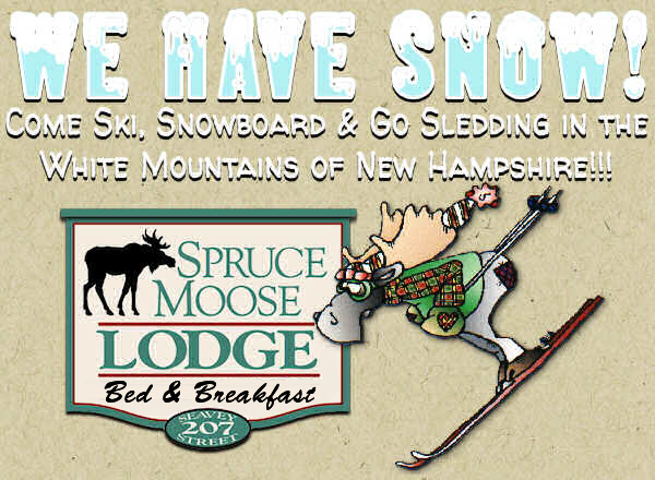 Come Ski the White Mountains and stay at Spruce Moose Lodge